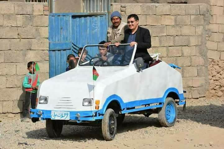 ساخت یک خودروی دست ساز توسط یک جوان افغانستانی + تصاویر