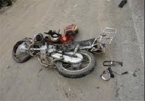واژگونی موتور سیکلت در طبس