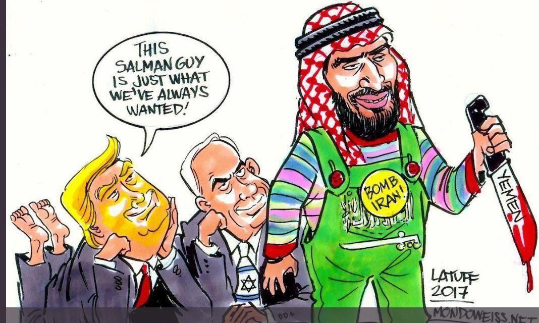 بن سلمان مترسک آمریکا و اسرائیل در منطقه + کاریکاتور