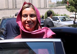 تاکید موگرینی بر اجرای کامل برجام در دیدار با ظریف+عکس