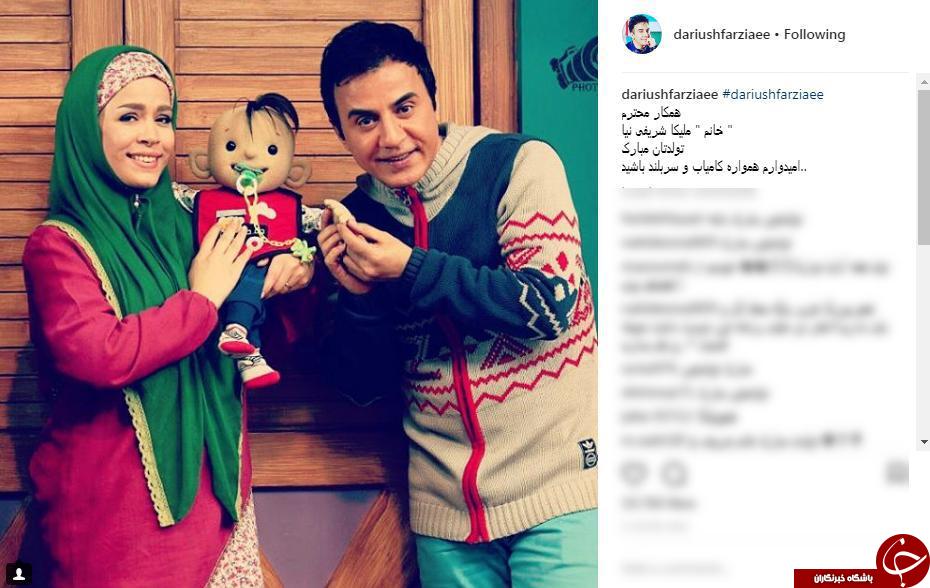 عمو پورنگ تولد ملیکا شریفی&zwnj;نیا را تبریک گفت+عکس