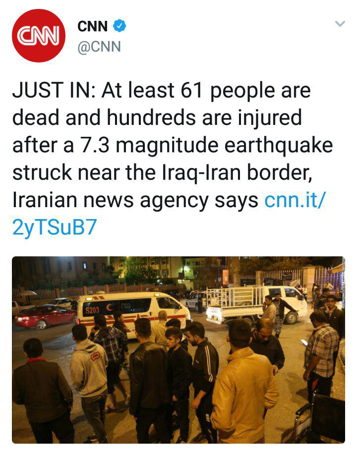 واکنش مقامات و رسانه&zwnj;های جهان به زلزله مرگبار شب گذشته در ایران+ تصاویر