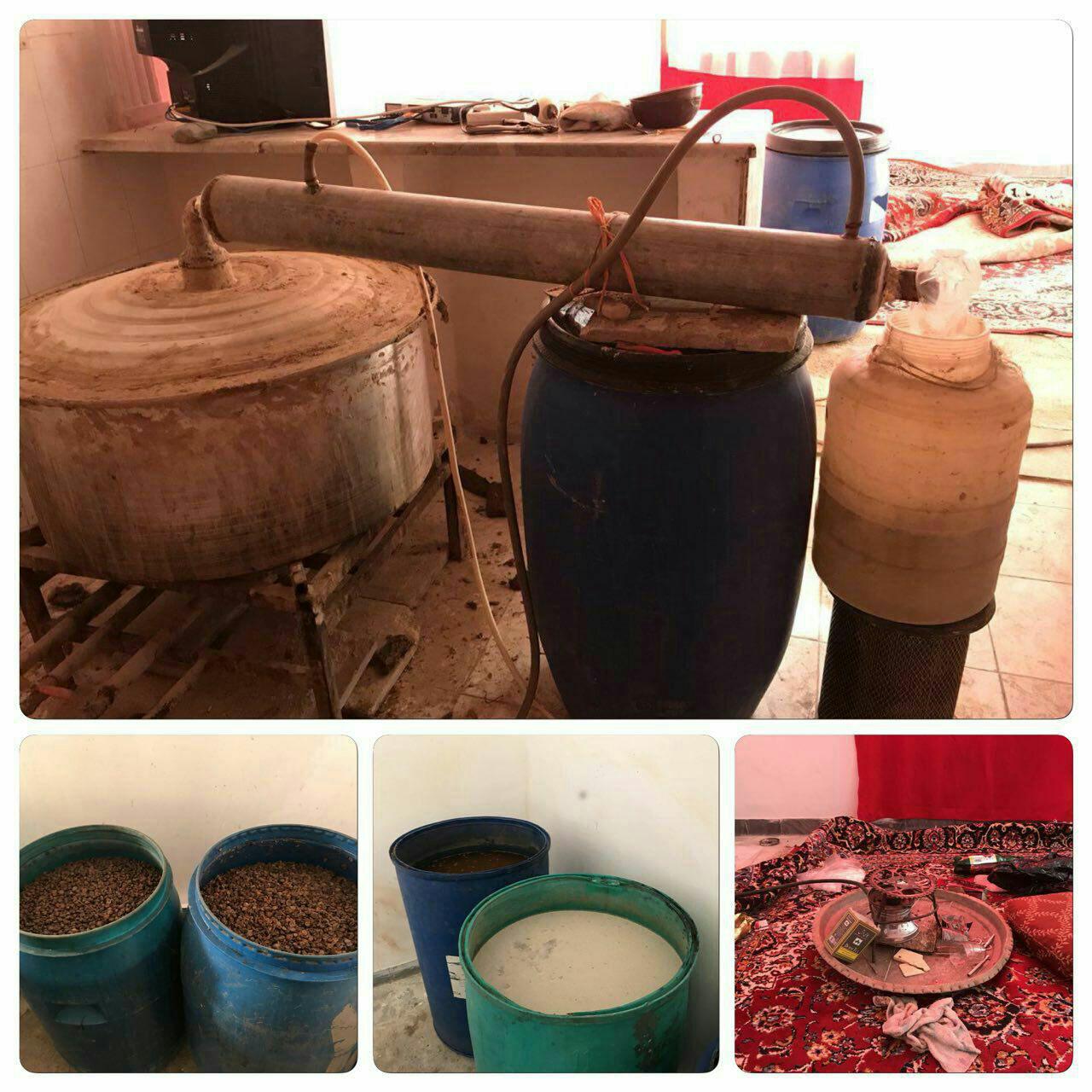 کشف ۲ هزار لیتر مشروبات الکلی  در قوچان