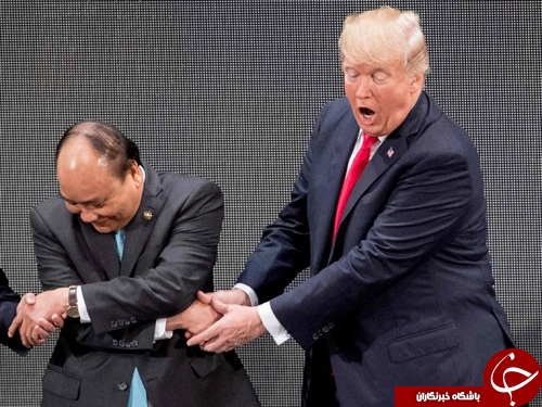 دست دادن ناشیانه ترامپ در اجلاس آسه&zwnj;آن سوژه رسانه&zwnj;ها شد+ تصاویر