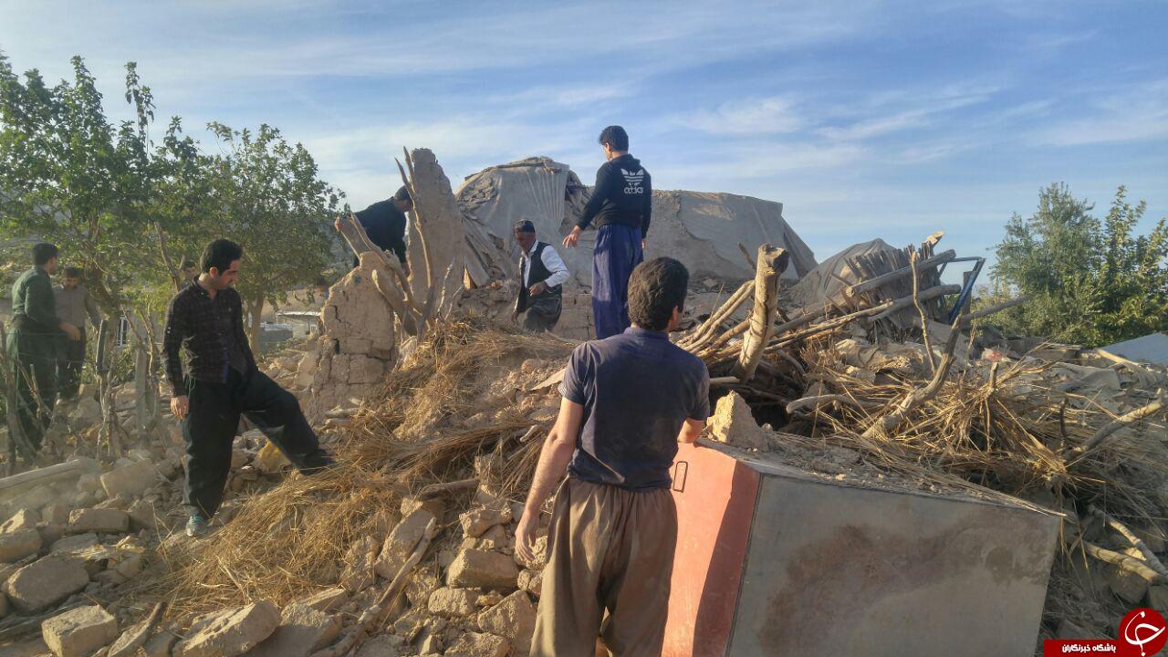 خسارت&zwnj;های زلزله در روستای &laquo;ثلاث باباجانی&raquo; + تصاویر