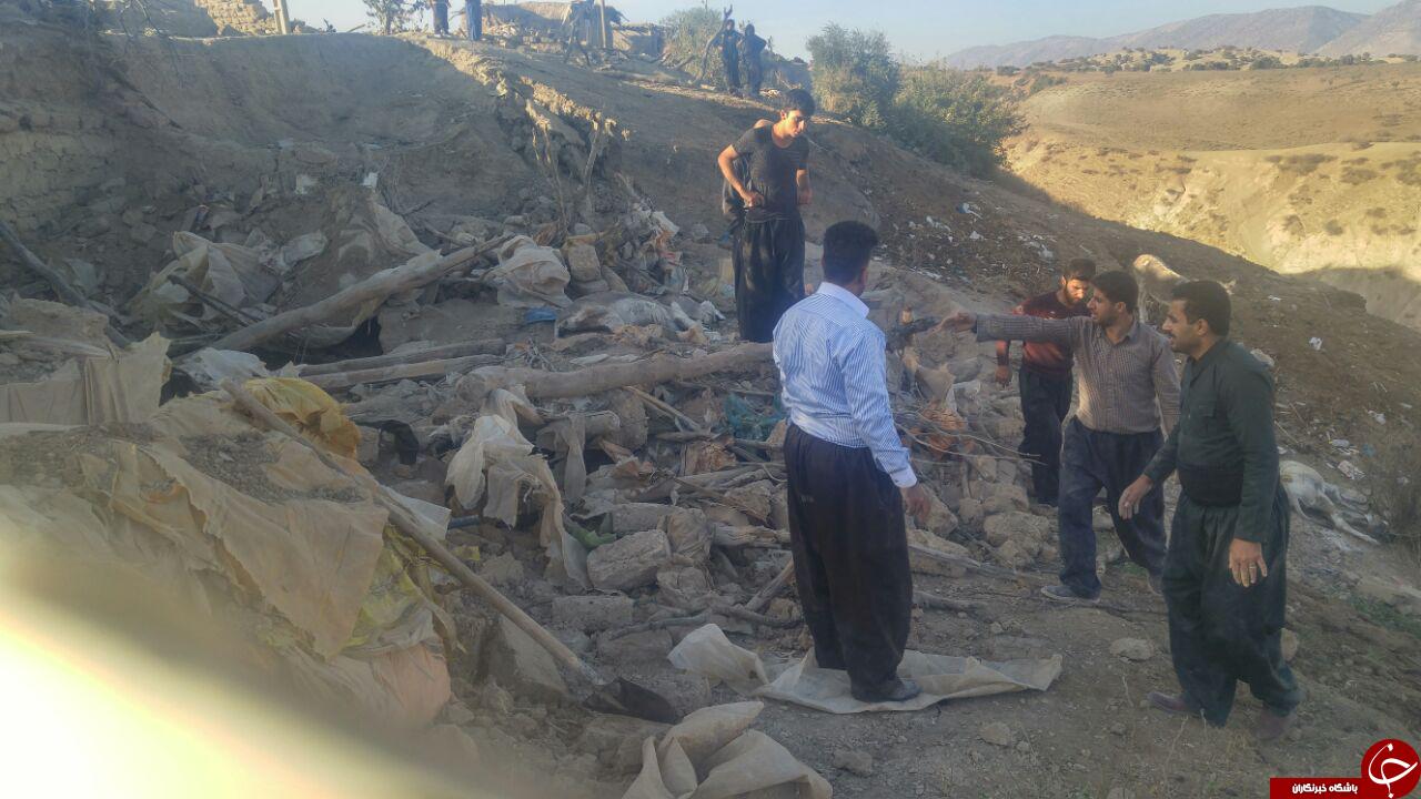 خسارت&zwnj;های زلزله در روستای &laquo;ثلاث باباجانی&raquo; + تصاویر