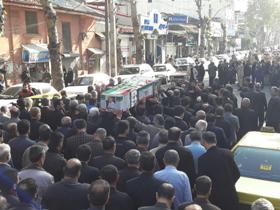 تشییع پیکر شهید محمد رضا ربیعی مقدم در رودسر