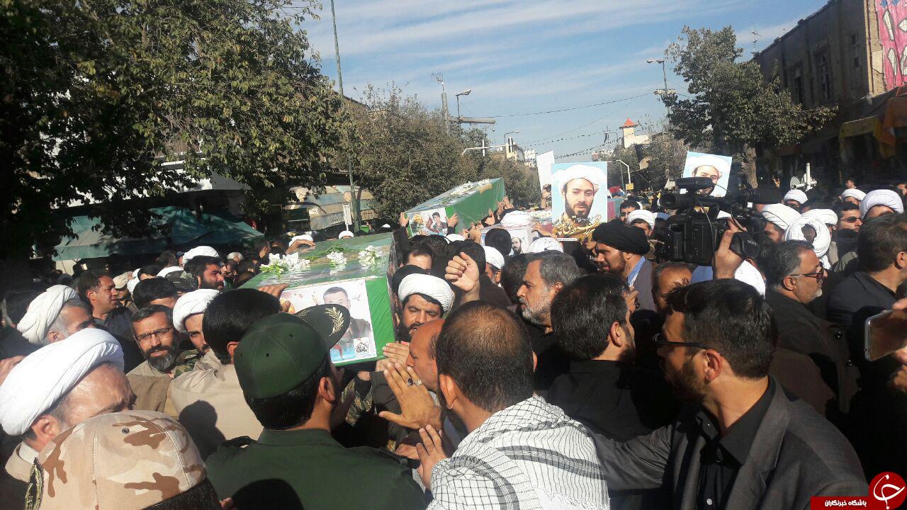 پیکر مطهر پنج شهید مدافع حرم حضرت زینب(س)تشییع شد