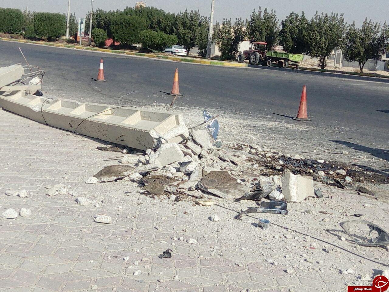 تصادف مرگبار تیبا با عمود تیر برق در شبانکاره + فیلم و تصاویر