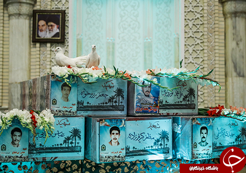 مراسم وداع با شهدای دفاع مقدس در حرم مطهر شاهچراغ(ع)