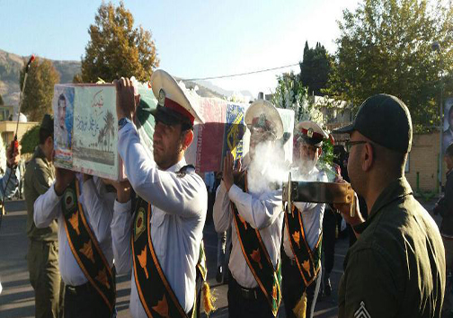 تشییع پیکر مطهر شهدای دوران دفاع مقدس در شیراز + تصاویر