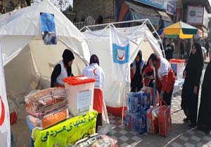 جمع‌آوری کمک‌های مردمی برای زلزله‌زدگان توسط هلال احمر گیلان + فیلم