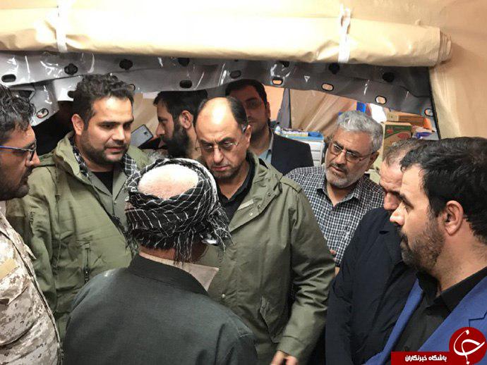 بازدید سردار وحید نماینده دفتر رهبری از بیمارستان صحرایی در مناطق زلزله&zwnj;زده کرمانشاه