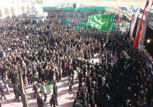 اجتماع بزرگ رضویون در آستان مقدم امامزاده اسحاق (ع) + تصاویر