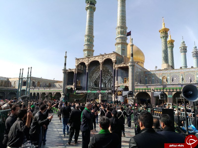 عزاداری خادمان حرم حضرت فاطمه معصومه(س) در روز شهادت امام رضا(ع)