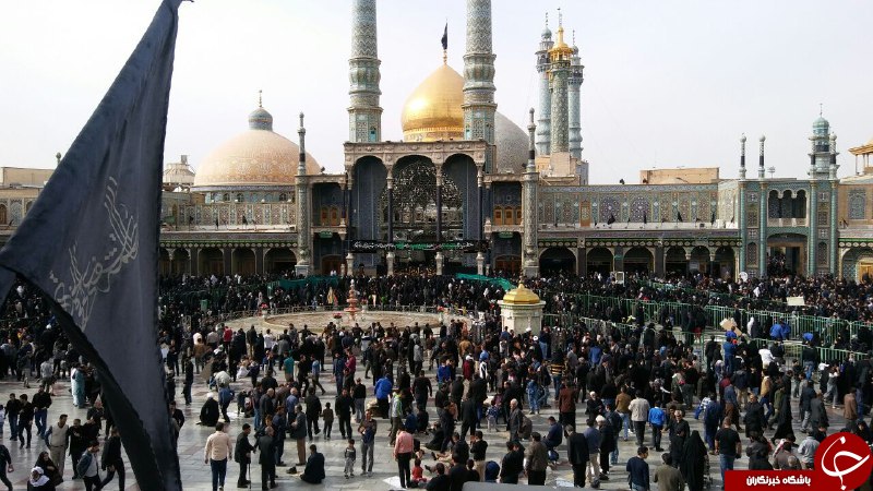 عزاداری خادمان حرم حضرت فاطمه معصومه(س) در روز شهادت امام رضا(ع)