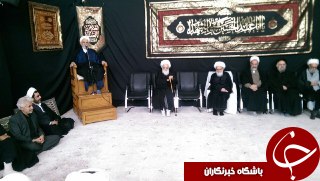 عزاداری بیوت مراجع در قم با حضور زئیس سازمان برنامه و بودجه کشور
