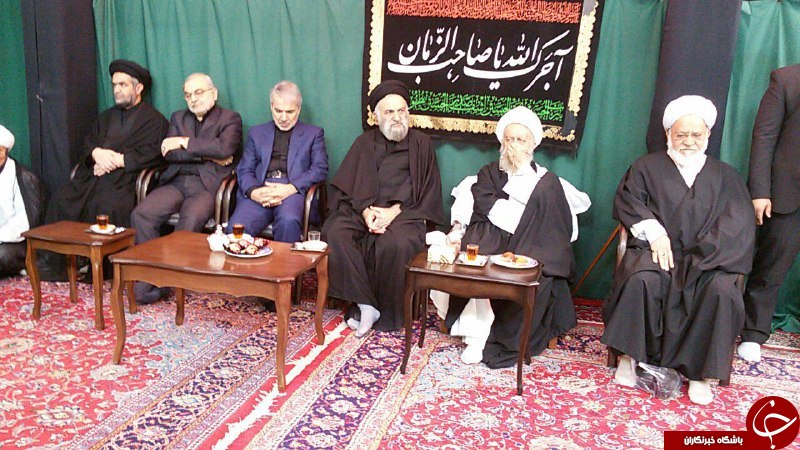 عزاداری بیوت مراجع در قم با حضور زئیس سازمان برنامه و بودجه کشور