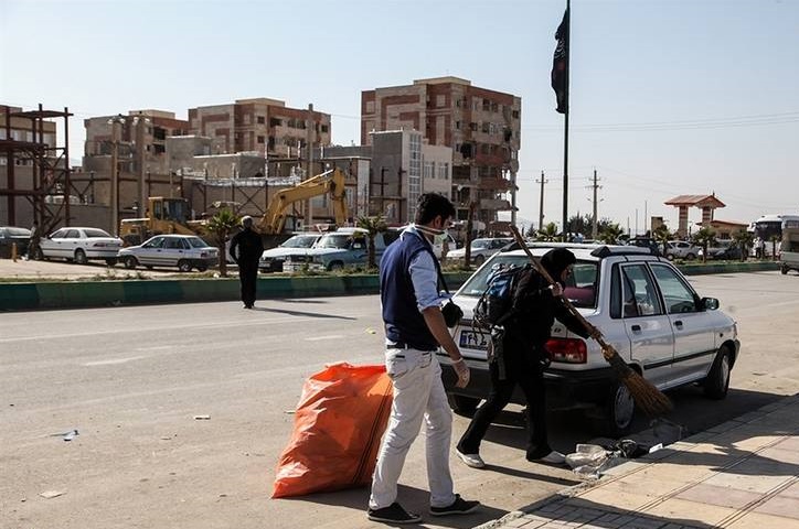 نظافت سرپل ذهاب توسط دانشجویان!+عکس