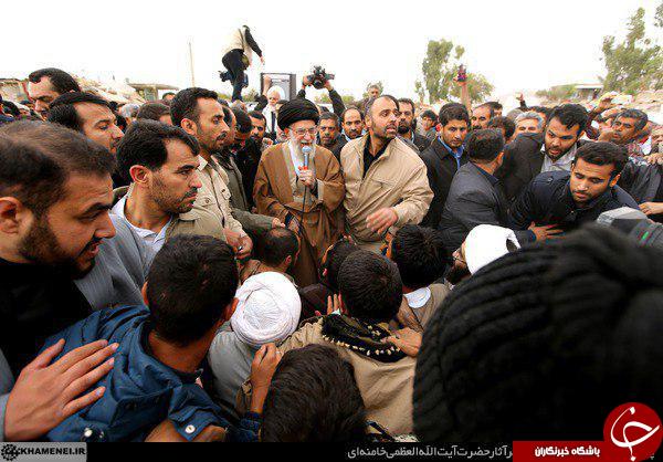 تصاویری از حضور رهبر انقلاب در مناطق زلزله&zwnj;زده کرمانشاه