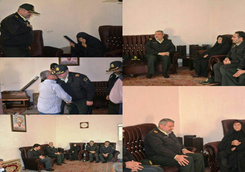 ‌ ديدار فرمانده انتظامي استان با خانواده شهید ايرج زهراكار در چگنی
