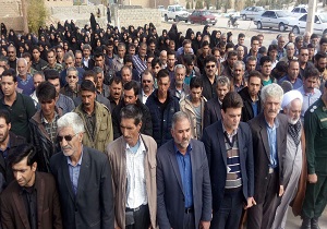 مراسم تشییع پیکر مادر شهید محترم زاده در خاتم