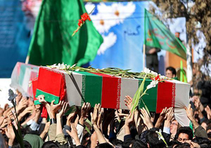تشییع پیکر پاک دو شهید گمنام در  جزیره قشم