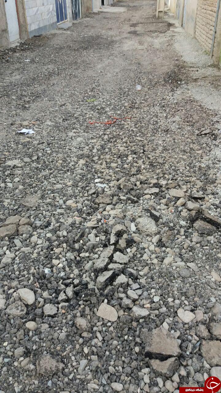 تصاویری از وضعیت نامناسب معابر در قاسم آباد کوچک