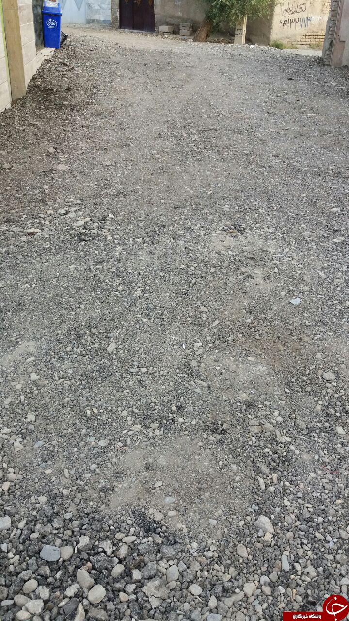 تصاویری از وضعیت نامناسب معابر در قاسم آباد کوچک