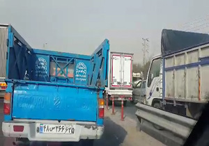 "ترافیک سنگین "در اتوبان آزادگان + فیلم