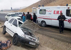 واژگونی پراید با 3 نفر مصدوم در دشتروم بویراحمد