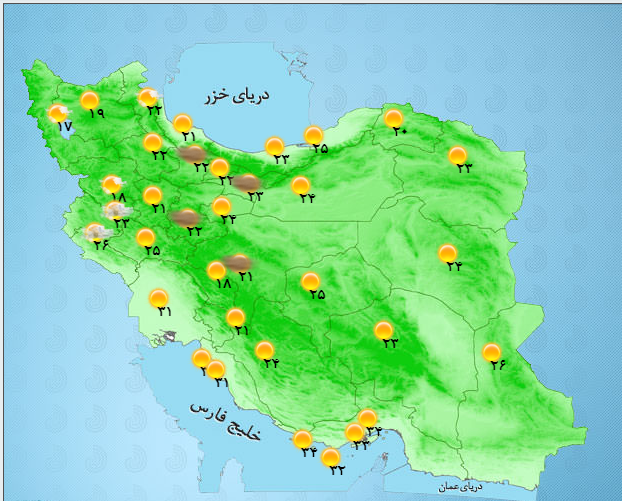آسمان صاف مهمان امروز کشور