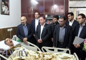 عیادت رییس دانشگاه علمی کاربردی کشور از شهید زنده لرستان