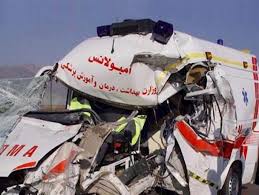 تصادف شدید آمبولانس حامل مصدوم بر اثر سرعت بالا + فیلم
