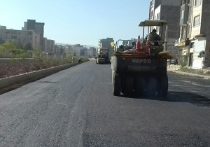 اتمام زیرسازی و جدول گذاری خیابان کاج اردبیل