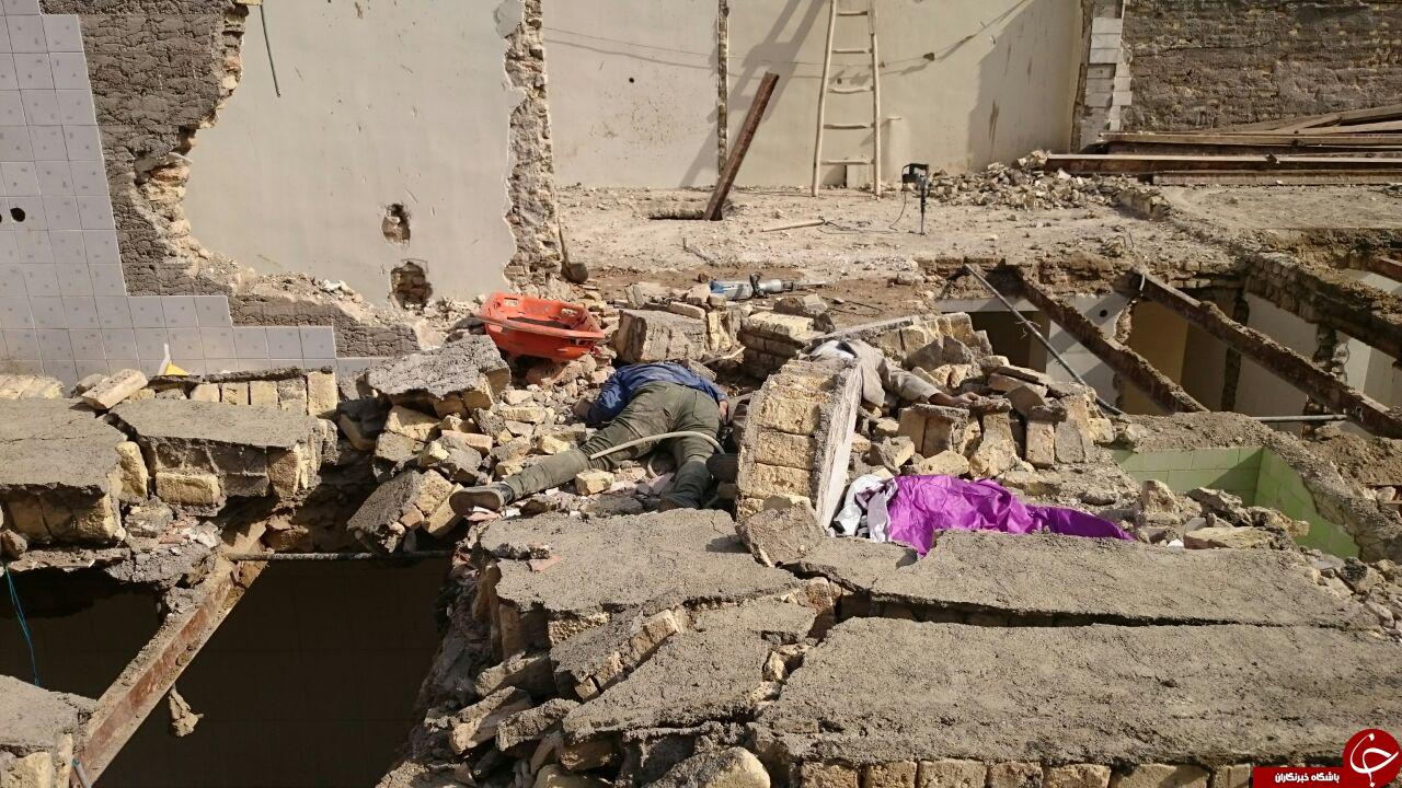 ریزش واحد مسکونی در مشهد ۳ کشته و مجروح برجای گذاشت+تصاویر