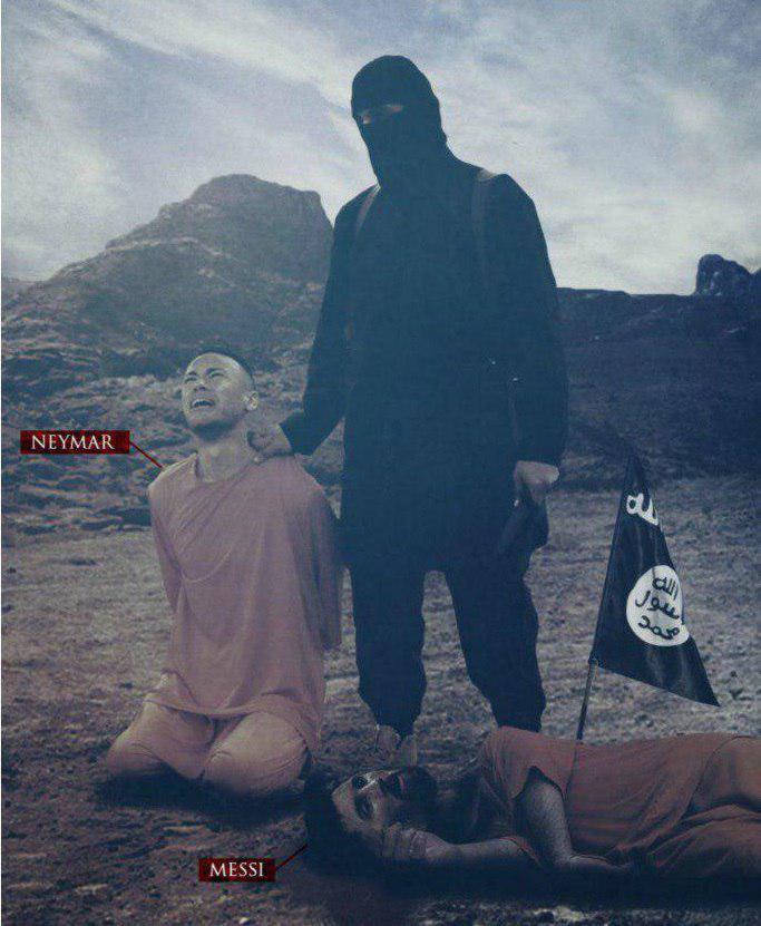 پس از مسی نیمار هم اسیر داعش شد! + تصاویر