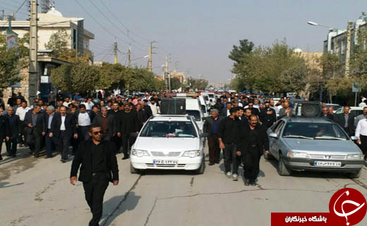 تشییع پیکرهای جانباختگان حادثه پالایشگاه نفت تهران در شهر سرابله