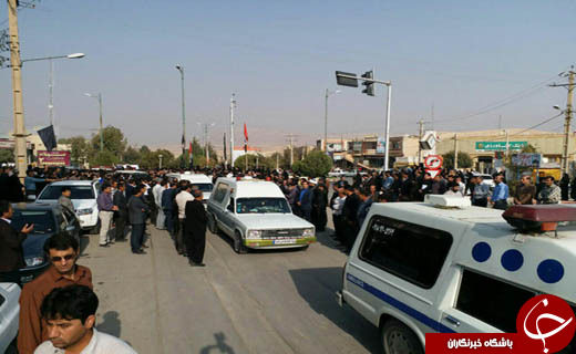 تشییع پیکرهای جانباختگان حادثه پالایشگاه نفت تهران در شهر سرابله