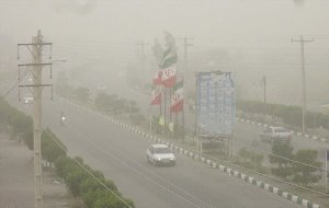گرد و غبار محلی مهمان آسمان زنجان