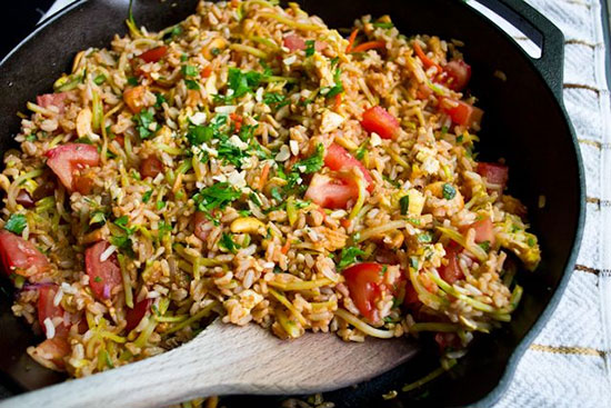 طرز تهیه پلوی تایلندی طرز تهیه پلوی تایلندی