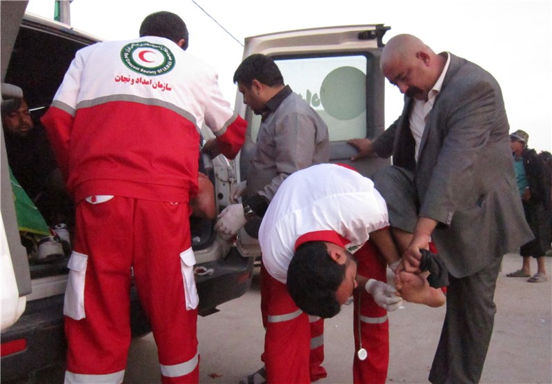 خدمات رسانی ۳۰ درمانگاه شبانه روزی هلال احمرزنجان در عراق