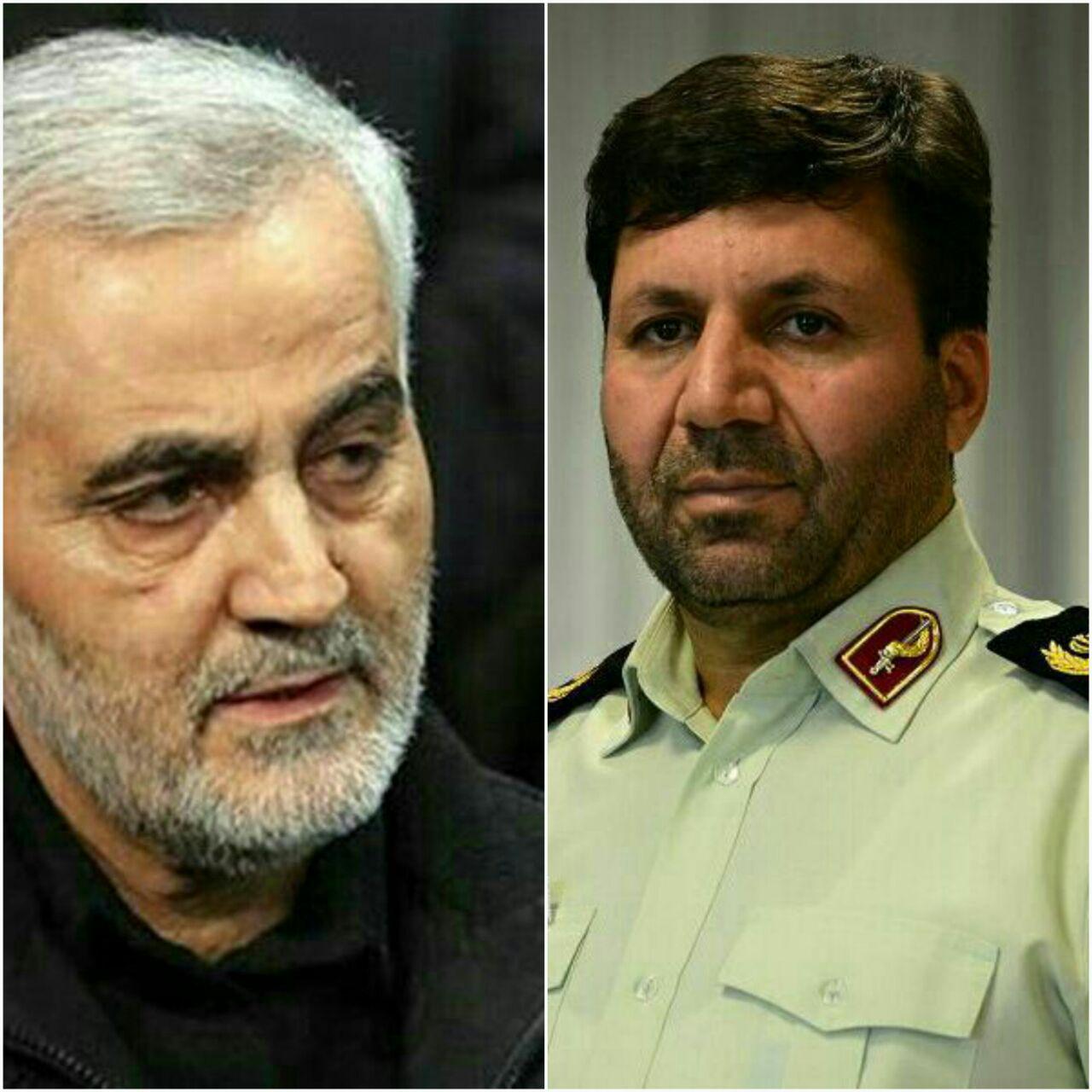 پیام تسلیت فرمانده انتظامی استان به سردار سلیمانی