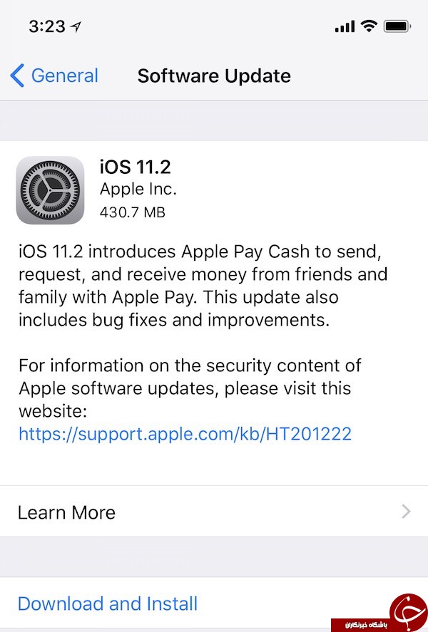 نسخه 11.2 سیستم عامل ios منتشر شد