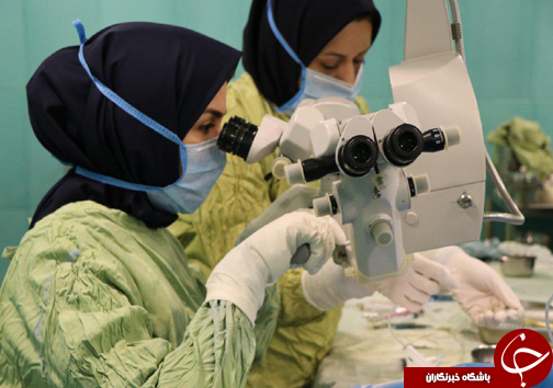 جراحى همزمان پیوند قرنیه، آب مروارید و کاشت لنز داخل چشمى در بابل + تصاویر