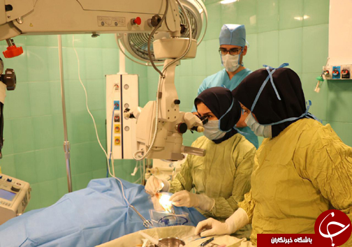 جراحى همزمان پیوند قرنیه، آب مروارید و کاشت لنز داخل چشمى در بابل + تصاویر