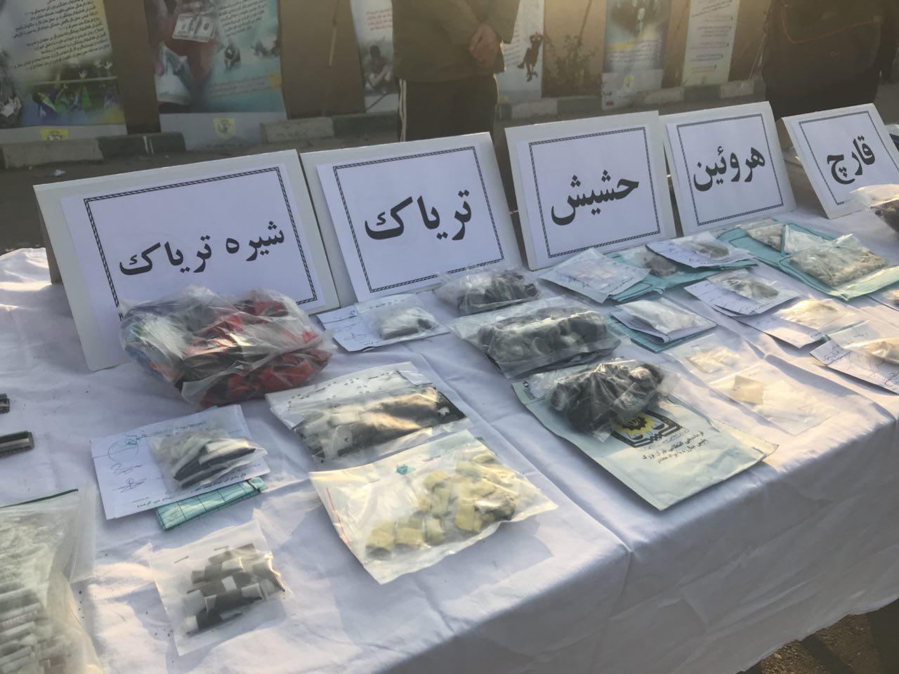کشف 2 تن انواع موادمخدر طی هفته گذشته/ انهدام 7 باند قاچاق+ عکس