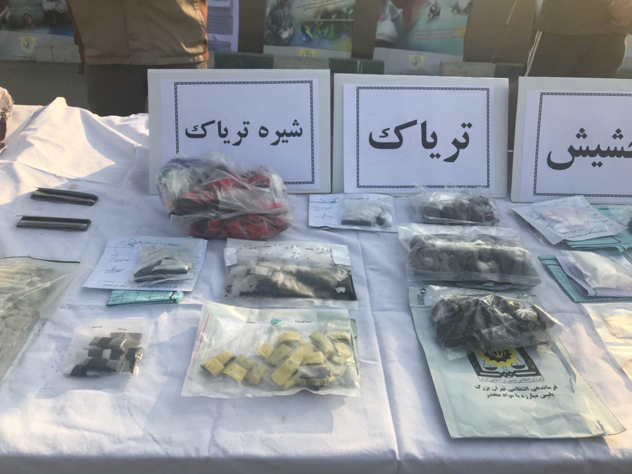 کشف 2 تن انواع موادمخدر طی هفته گذشته/ انهدام 7 باند قاچاق+ عکس