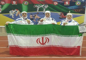 درخشش مدال طلای جهان بر گردن بانوان رزمی کار شاهرودی