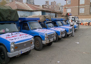 کاروان دیگری از مهاباد عازم مناطق زلزله زده کرمانشاه